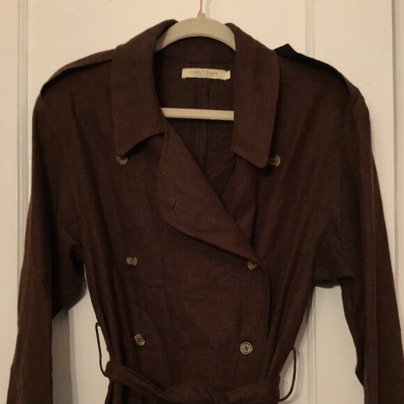 RARE Christy Dawn The Marlow Trench Hickory **See Photos for Color** - Picture 2 of 7